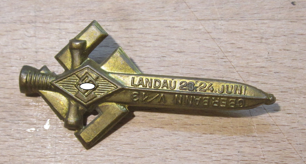 Veranstaltungsabzeichen Hitlerjugend (HJ) Abzeichen Landau Bayern 1933