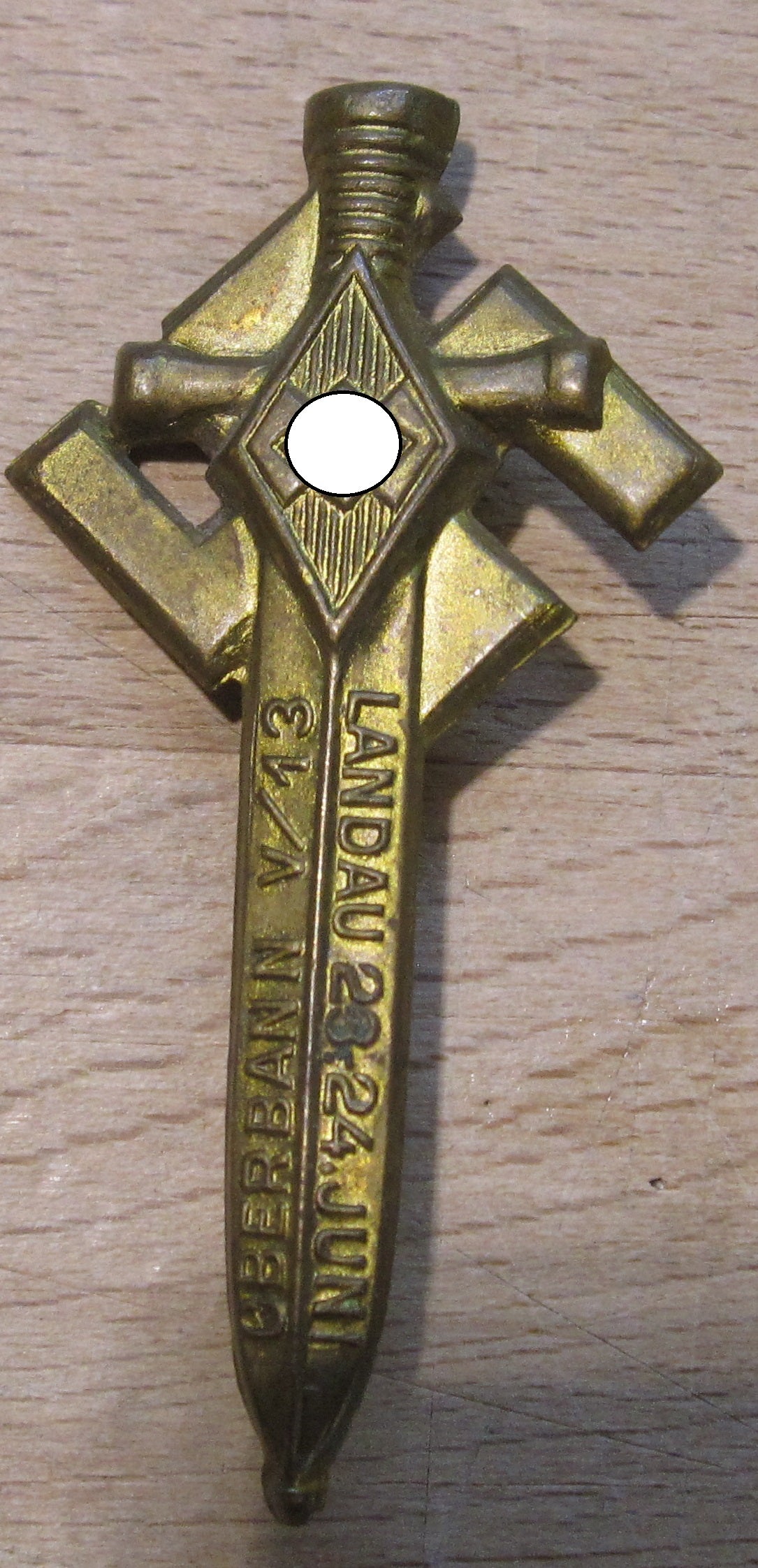 Veranstaltungsabzeichen Hitlerjugend (HJ) Abzeichen Landau Bayern 1933