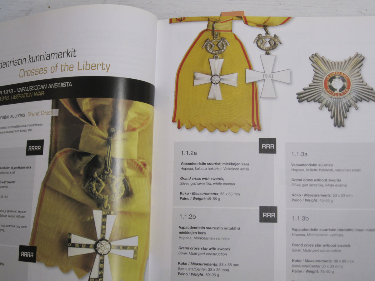 Buch Ordenskatalog der finnischen Auszeichnungen Orden Ehrenzeichen