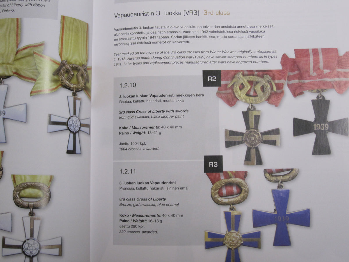 Buch Ordenskatalog der finnischen Auszeichnungen Orden Ehrenzeichen