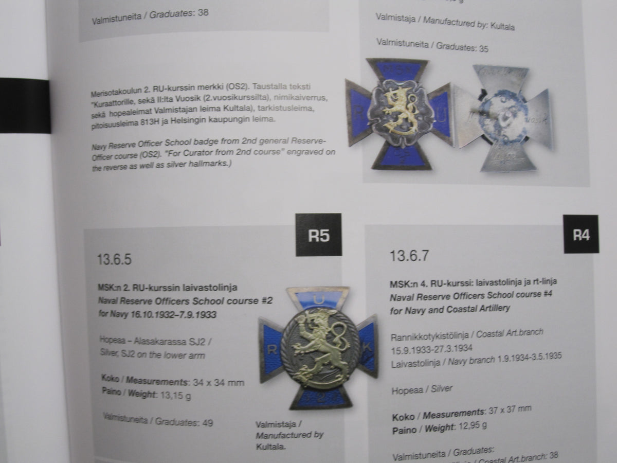 Buch Ordenskatalog der finnischen Auszeichnungen Orden Ehrenzeichen