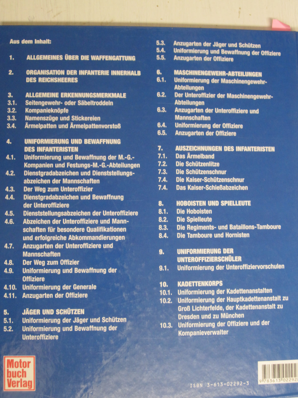 Buch UNIFORMEN der deutschen Infanterie 1888 bis 1914 in Farbe