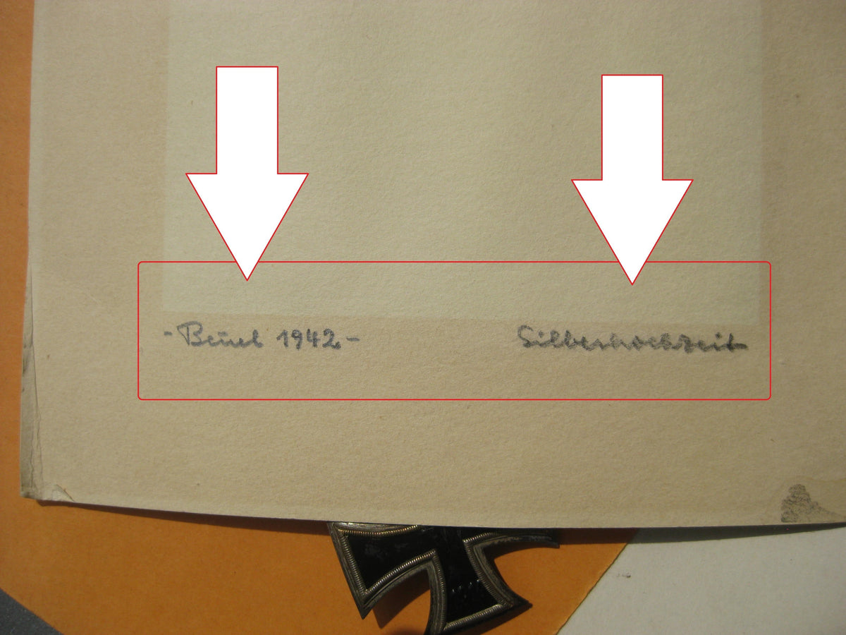 Eisernes Kreuz 1.Klasse von 1914 (EK1/14) unbekannter Hersteller mit Trägerfoto