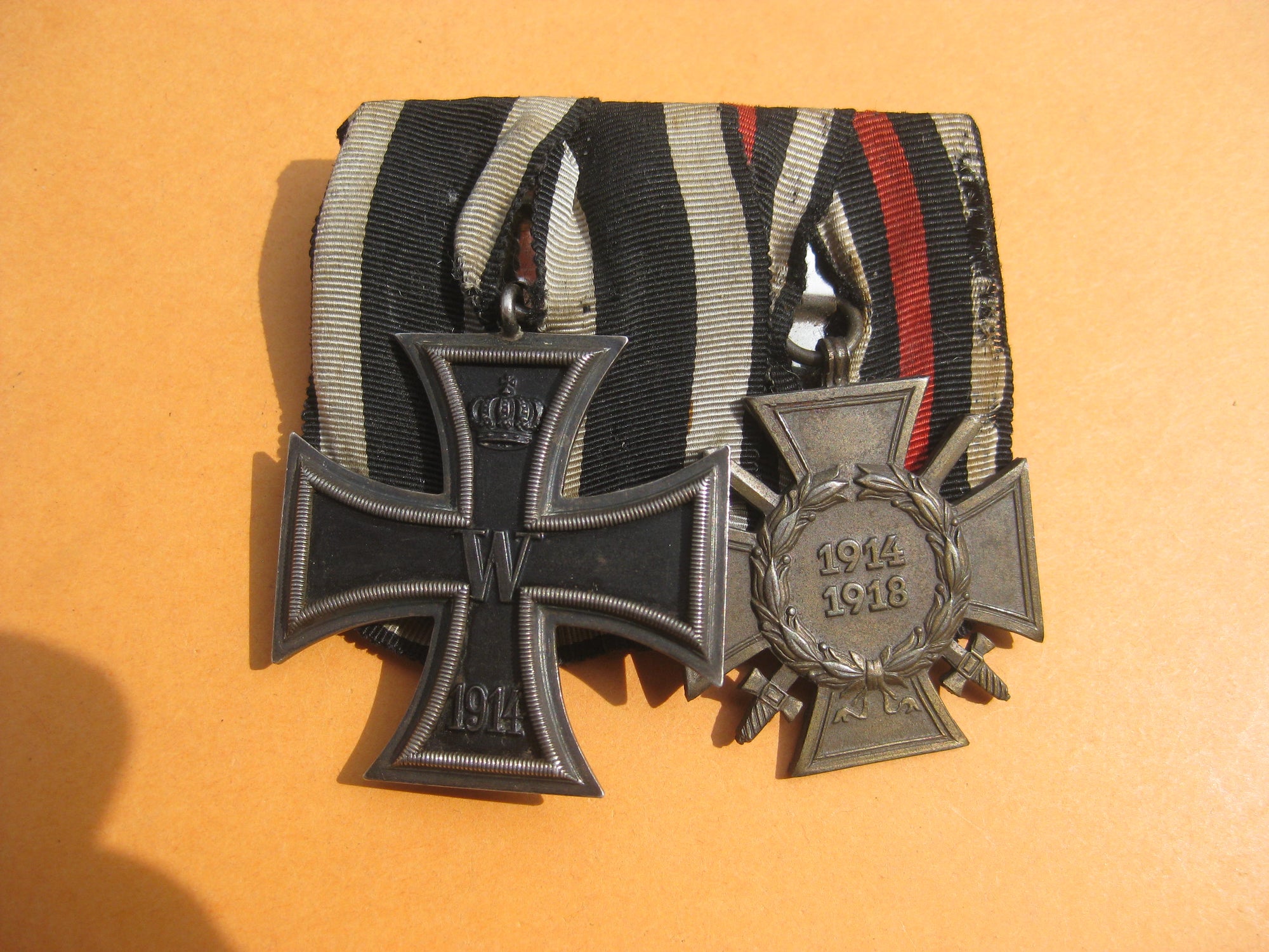 Eisernes Kreuz 2.Klasse 1914 (EK2/14) Frontkämpfer Ehrenkreuz (FEK) Ordensspange