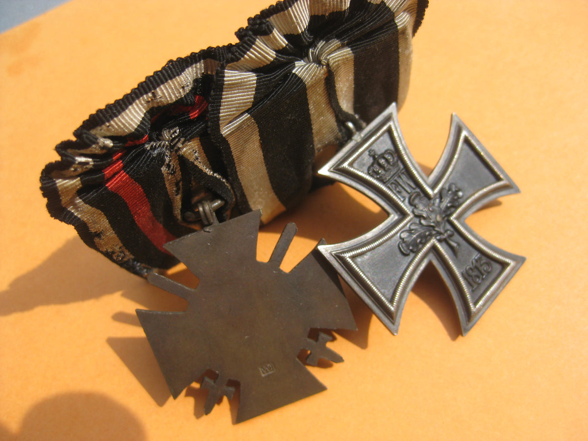 Eisernes Kreuz 2.Klasse 1914 (EK2/14) Frontkämpfer Ehrenkreuz (FEK) Ordensspange