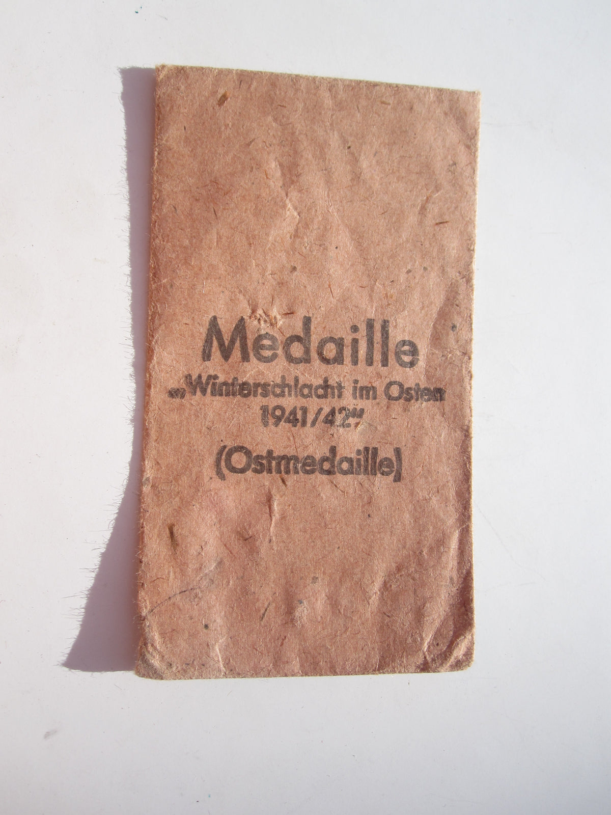 Ostmedaille 1941 mit Verleihungstüte Hersteller: Walter &amp; Henlein
