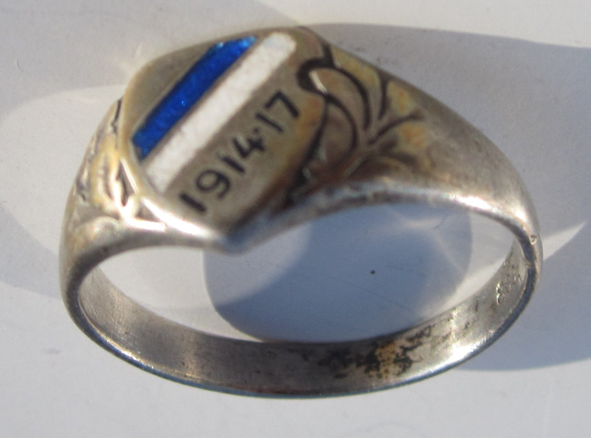 patriotischer Fingerring Silberring 1914 - 1917 Patriotika BAYERN