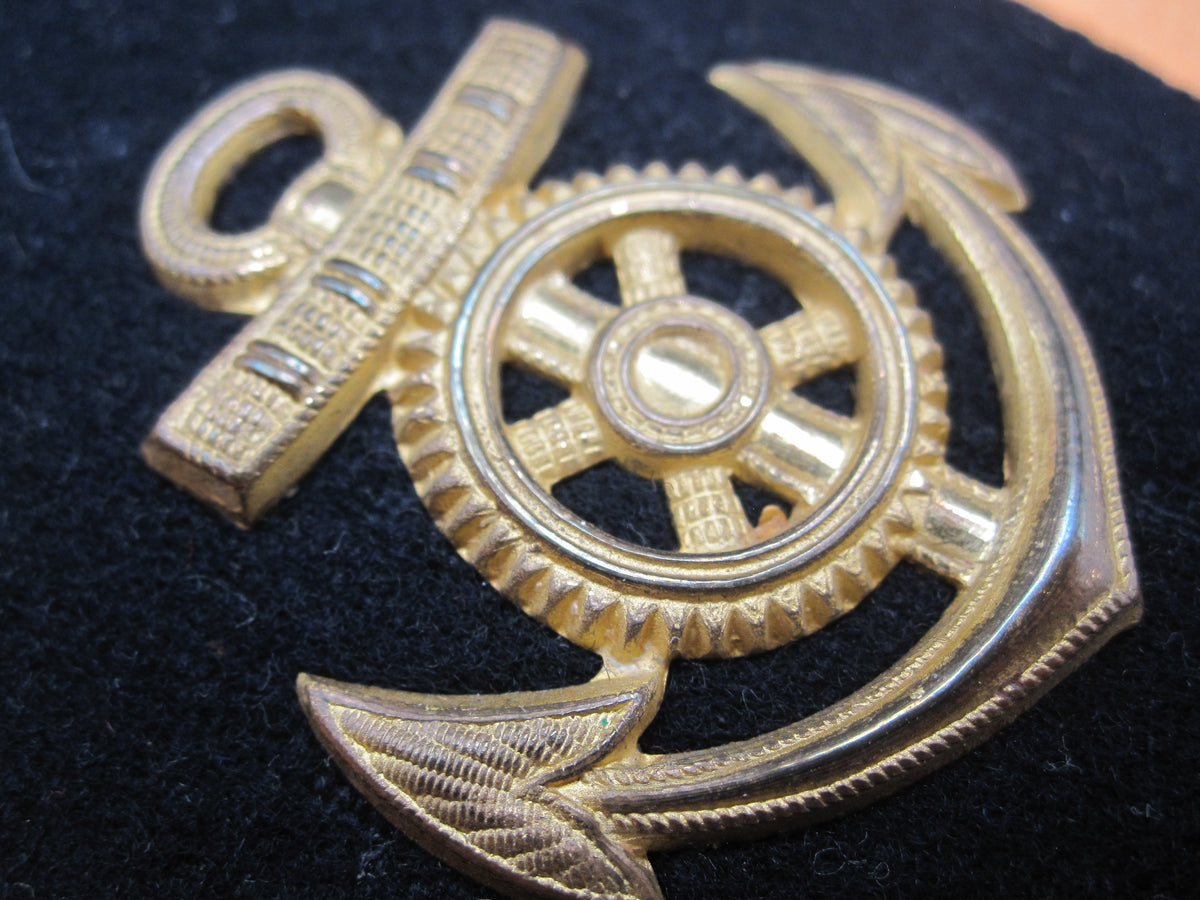 H.W. - - ORIGINAL Ärmelabzeichen Tätigkeitsabzeichen der Kriegsmarine Metallauflage