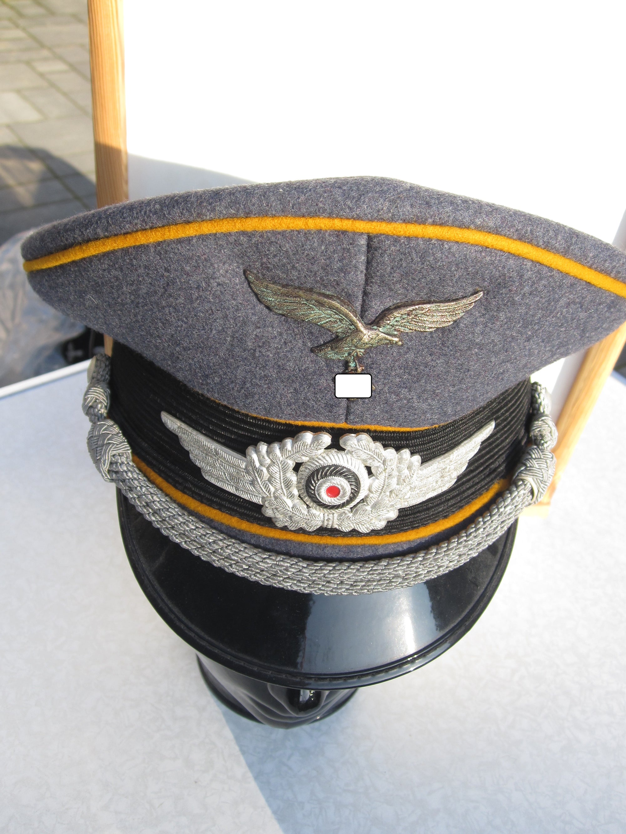 Schirmmütze für Offiziere Luftwaffe Wehrmacht Reenactement