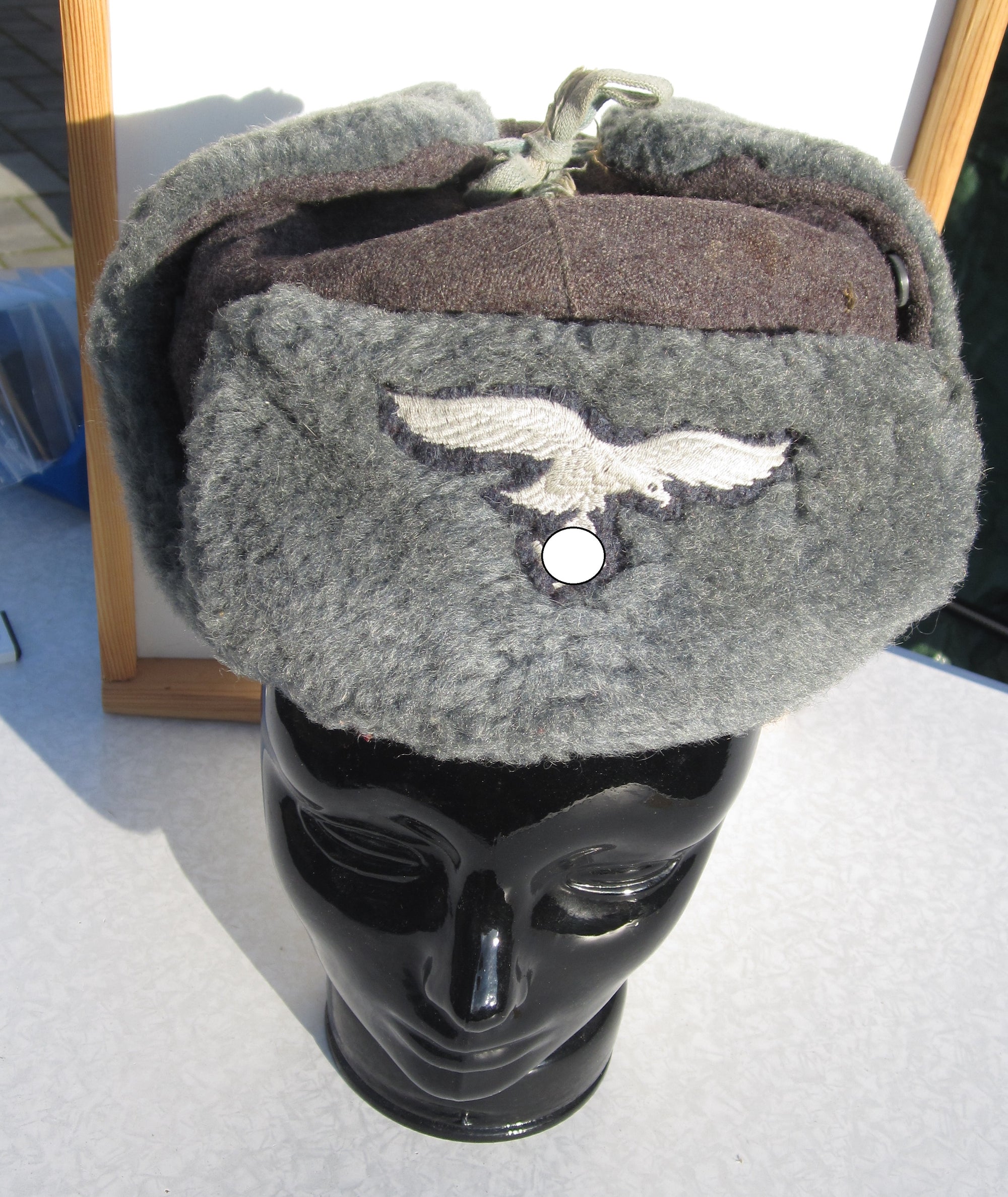 Wintermütze für Soldaten der Luftwaffe Wehrmacht Reenactement