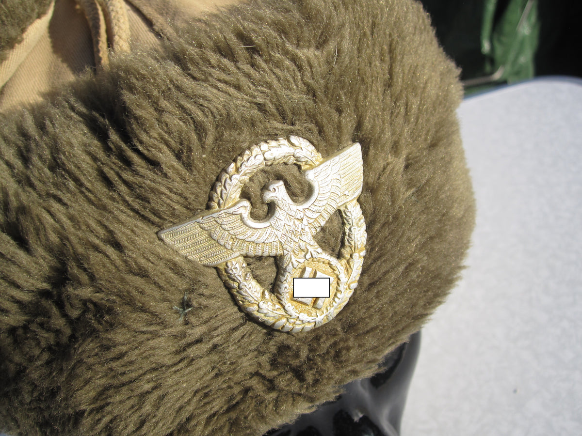 Wintermütze für Soldaten derPolizeitruppe Wehrmacht Reenactement