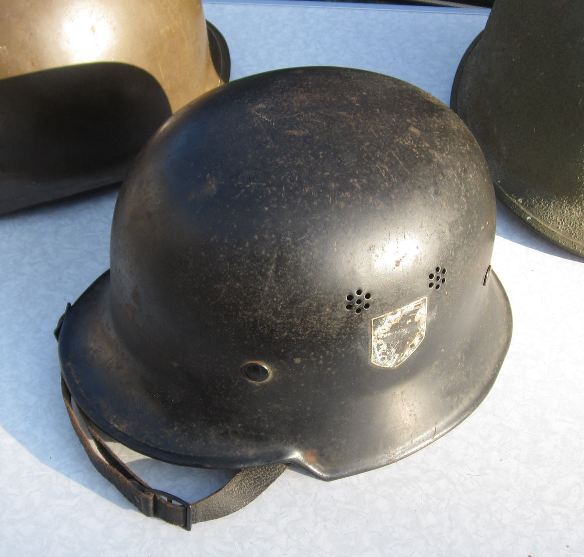 Original Luftschutzhelm Stahlhelm M34 Feuerwehr