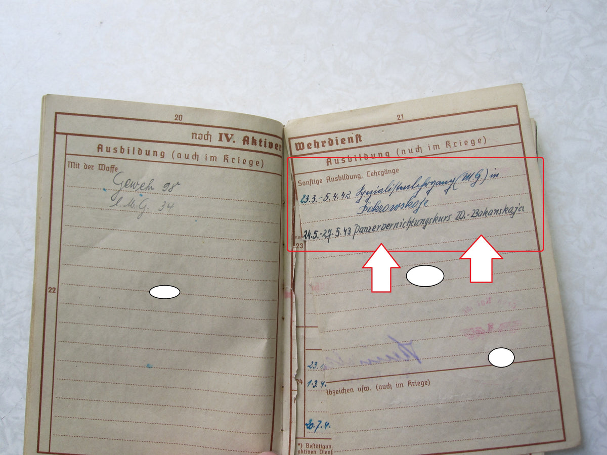 Wehrpaß / Soldbuch Bamberg Panzervernichter