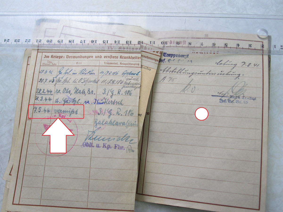 Wehrpaß / Soldbuch Bamberg Panzervernichter