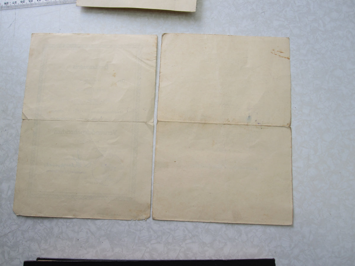 Verleihungsurkunde zum Verwundetenabzeichen Schwarz &amp; Silber Wehrmacht