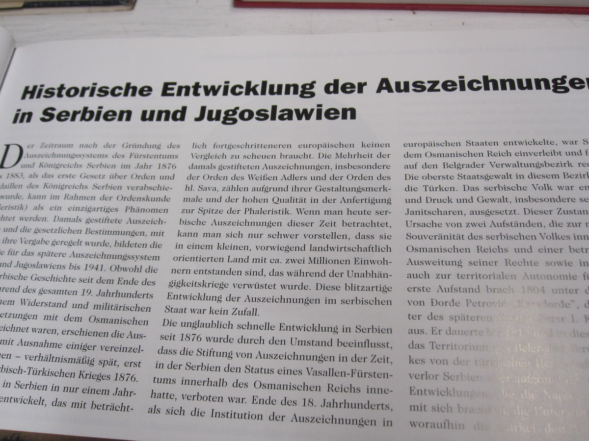Buch Serbische und jugoslawische Orden und Ehrenzeichen von 1859 bis 1941