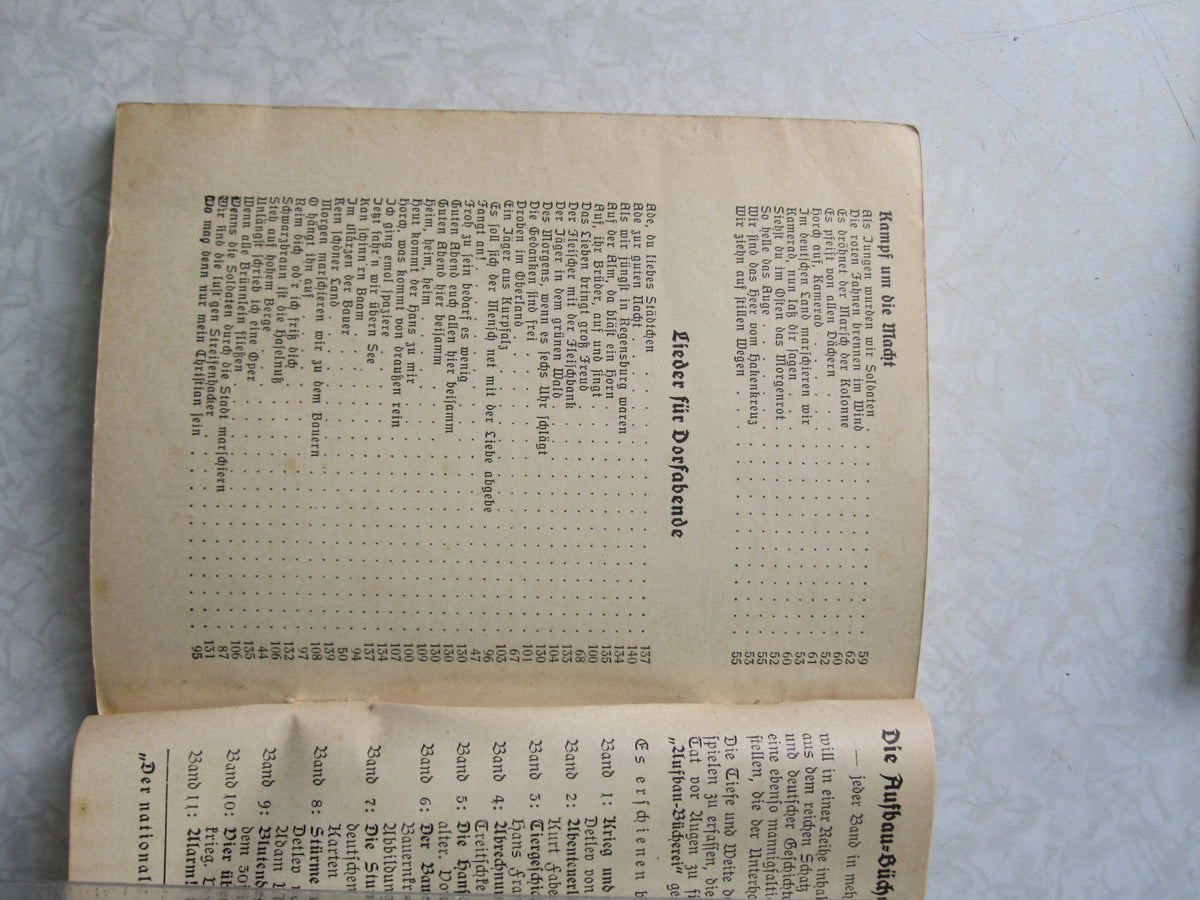 Originalausgabe Heft / Buch Liederbuch des Reichsarbeitsdienstes &quot;RAD&quot;