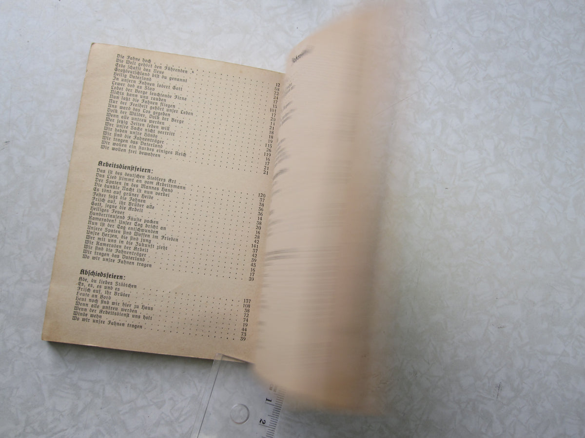 Originalausgabe Heft / Buch Liederbuch des Reichsarbeitsdienstes &quot;RAD&quot;
