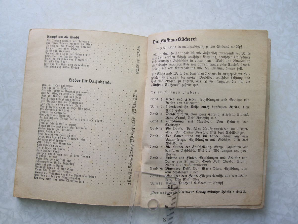 Originalausgabe Heft / Buch Liederbuch des Reichsarbeitsdienstes &quot;RAD&quot;