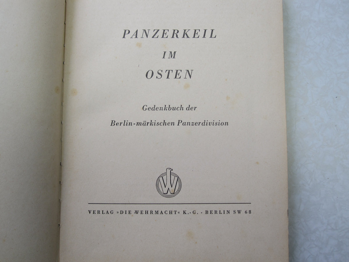 Buch Panzerkeil im Osten / Panzertruppe