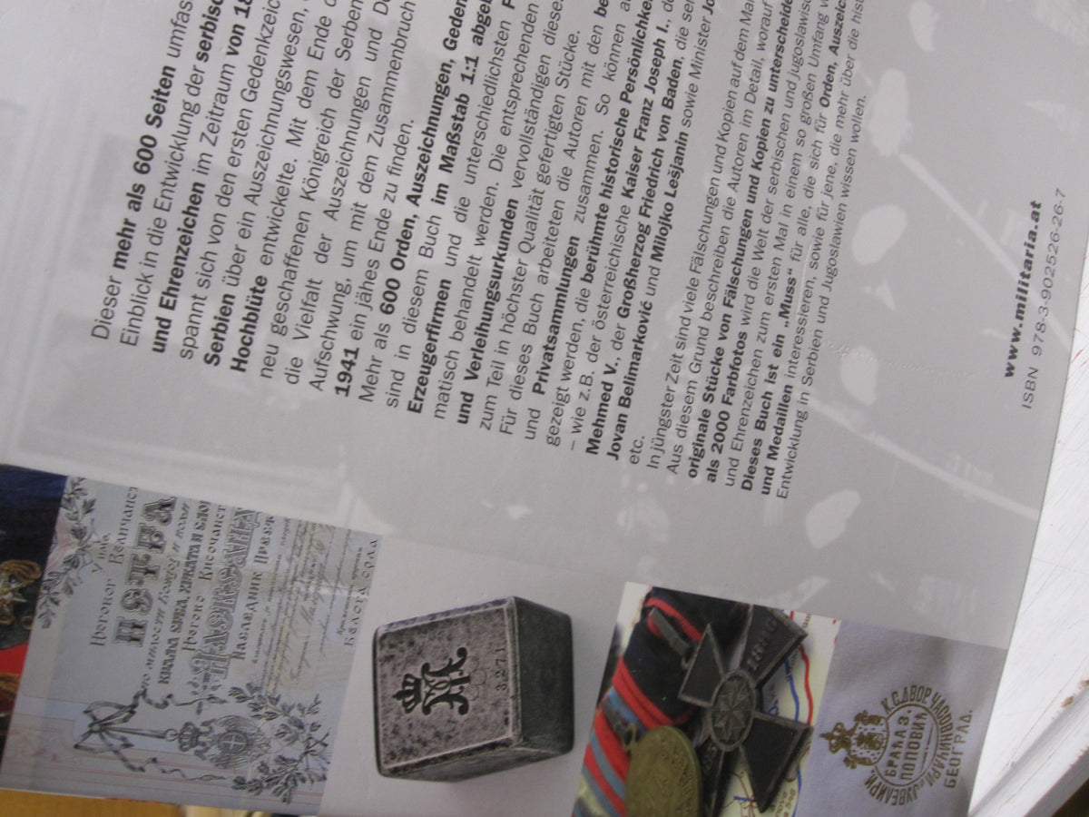 Buch Serbische und jugoslawische Orden und Ehrenzeichen von 1859 bis 1941