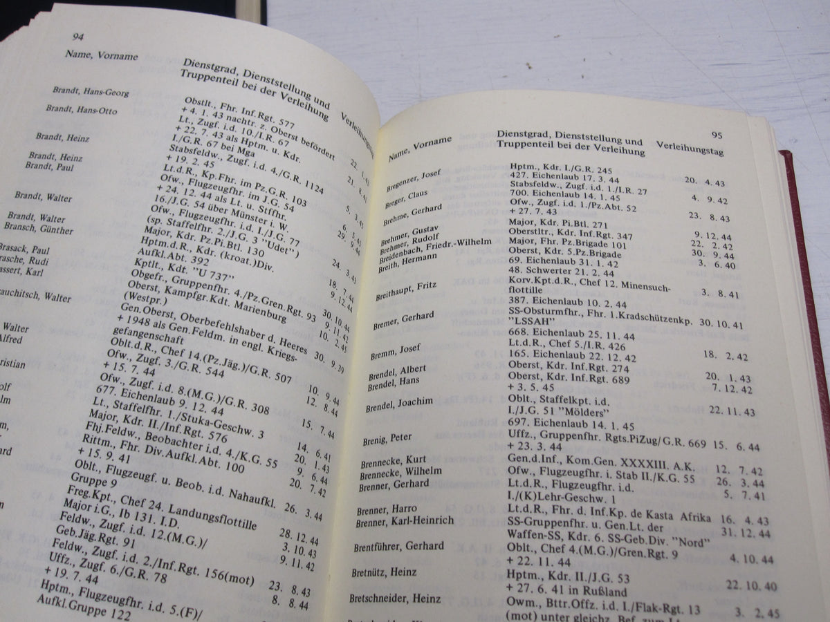 Altes Buch Die Träger des Ritterkreuz des Eisernen Kreuz