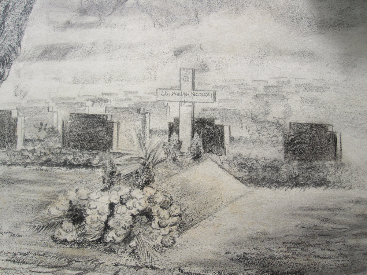 Originale Zeichnung Soldat der Wehrmacht Zweibrücken