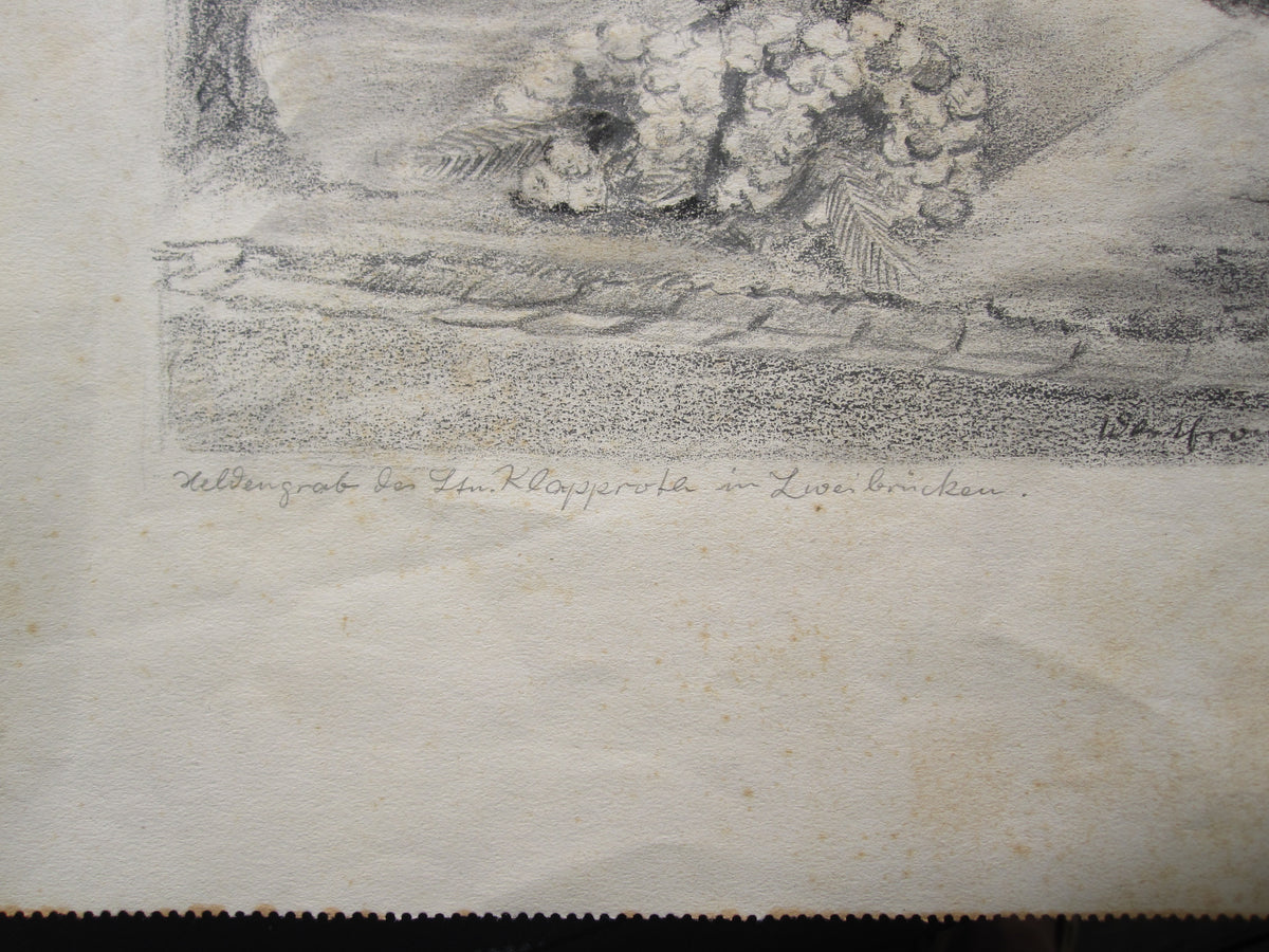 Originale Zeichnung Soldat der Wehrmacht Zweibrücken