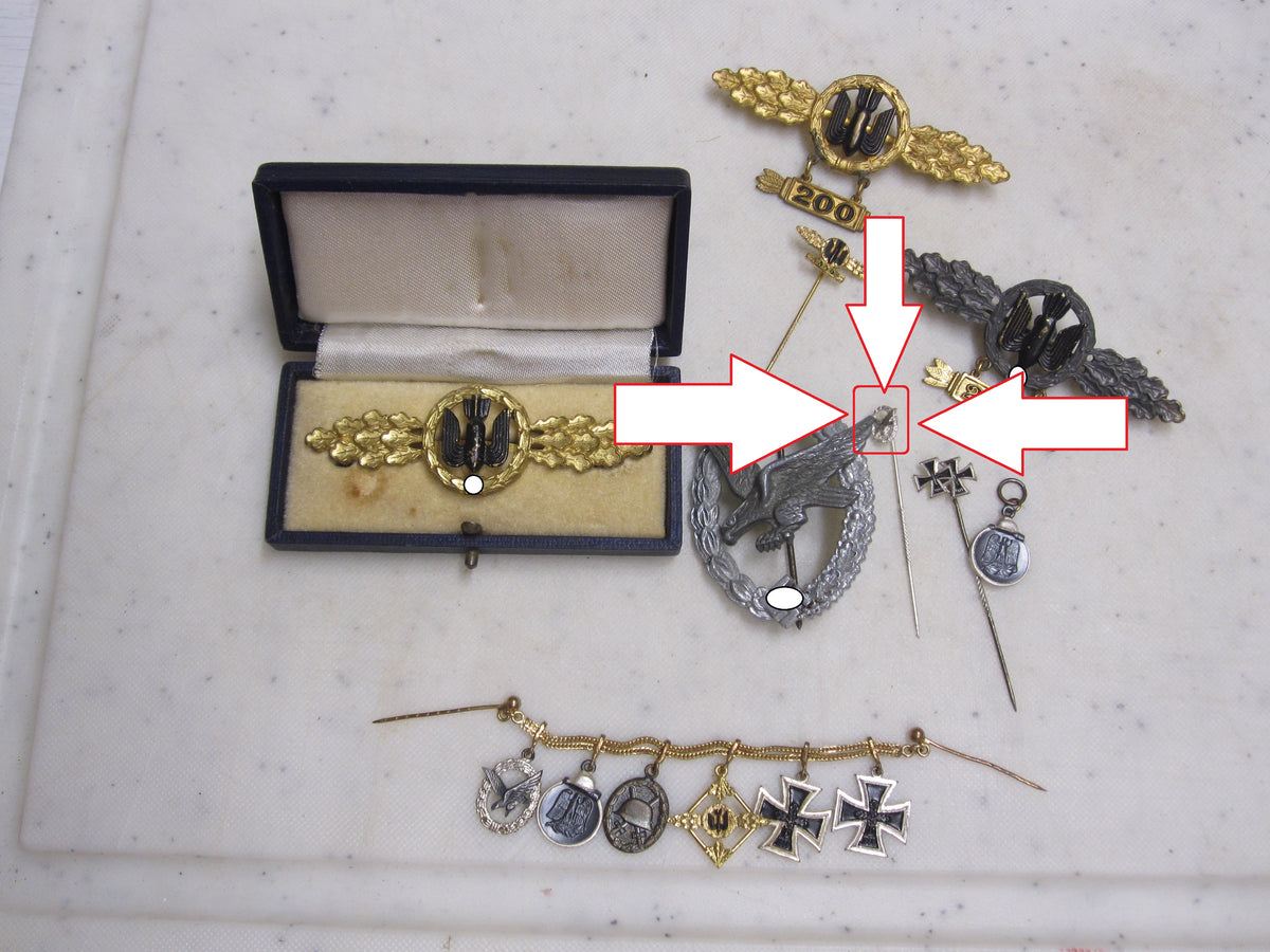 Miniatur  für Fliegerschützenabzeichen OHNE Blitzbündel