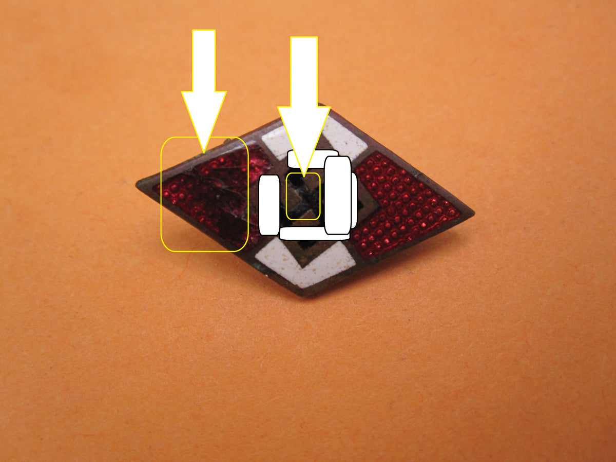 H.W.  -  -   Hitlerjugend (HJ)  Mitgliedsabzeichen