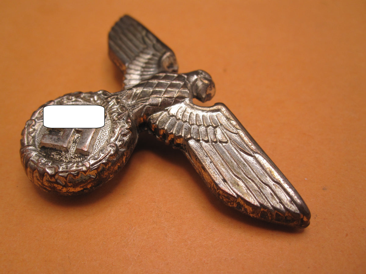 H.W.  -  -     Mützenadler silbernes Mützenabzeichen für Schirmmütze Hitlerjugend Führer