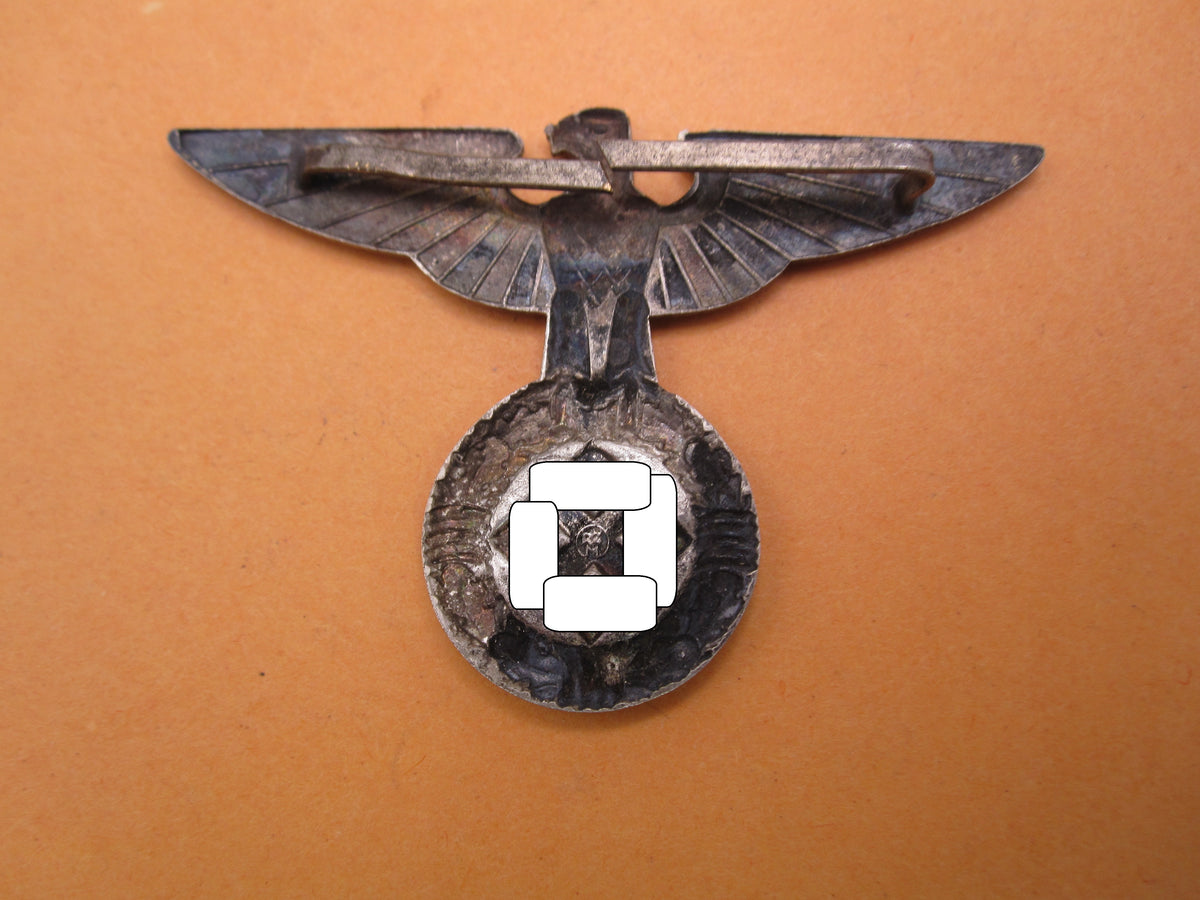 H.W.  -  -     Politischer Leiter ALTER ART !! Mützenadler silbernes Mützenabzeichen für Schirmmütze der Partei