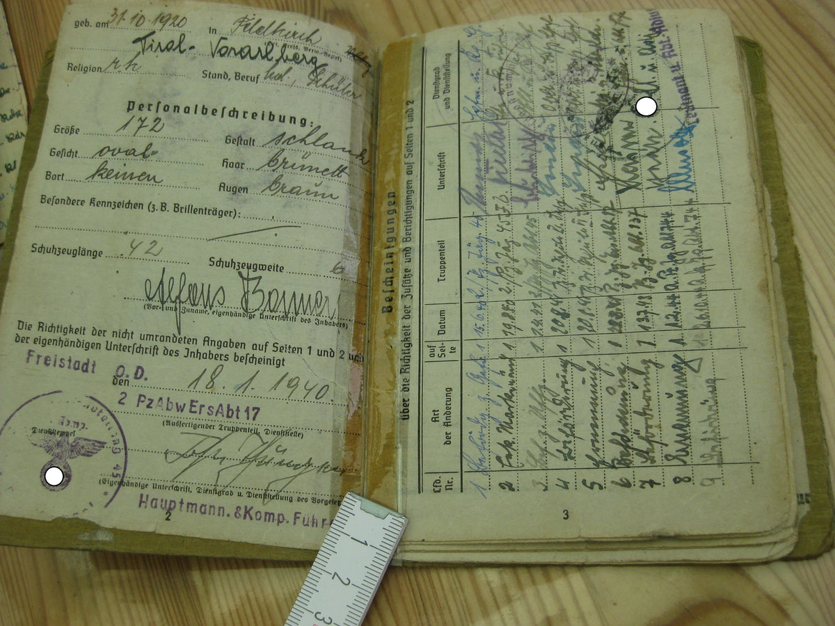 Nachlass Deutsches Kreuz in Gold Soldbuch Dokumente von Alfons B. Panzertruppe Sturmartillerie Panzerjäger Sturmgeschützkommandant
