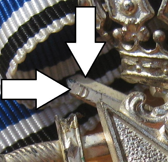 H.W.       BAYERN Königreich bayrisches Militärverdienstkreuz 2.Klasse mit Krone und Schwertern (MVK) 1866-1918 SEHR SELTENE VARIANTE von DESCHLER