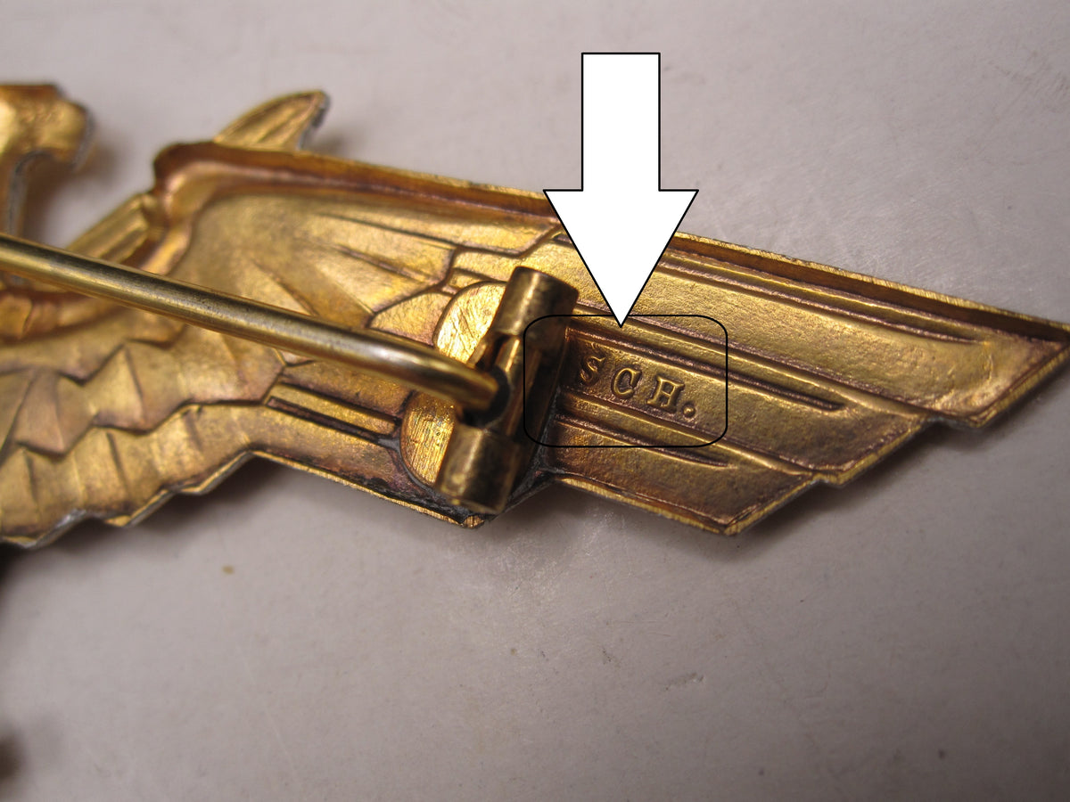 H.W.  -   -  Großer Brustadler zur Uniform des MARINEBUND ( NSDMB ) deutscher Soldatenbund (DSB) / Kriegerbund (DRKB)