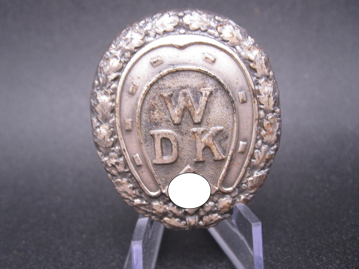 H.W.  -   -  Mützenkokarde zur Uniform des deutschen Waffenring der Kavallerie (WDK) Soldatenbund Kriegerbund (DRKB)