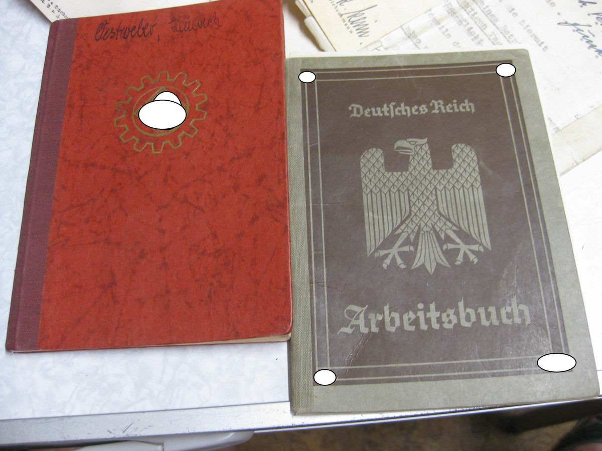 Führungszeugnis Urkunde 3.Reich Kaiserreich kurhessisches Infanterie Regiment Nr.82 Arbeitsbuch Mitgliedsbuch NSDAP