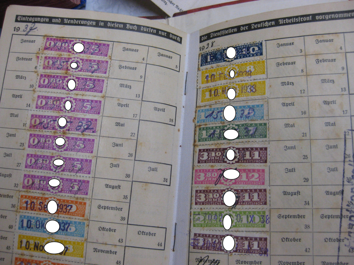 Führungszeugnis Urkunde 3.Reich Kaiserreich kurhessisches Infanterie Regiment Nr.82 Arbeitsbuch Mitgliedsbuch NSDAP