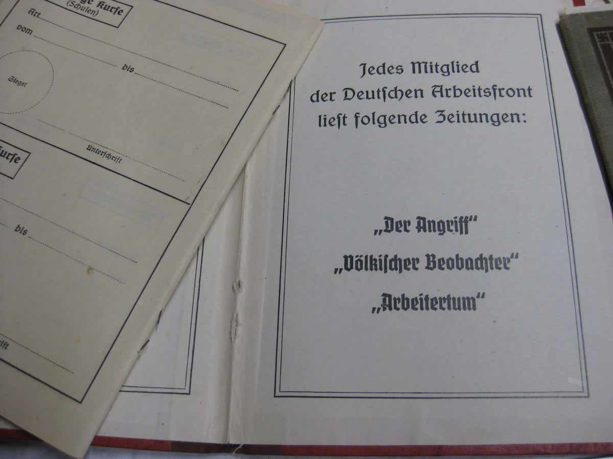 Führungszeugnis Urkunde 3.Reich Kaiserreich kurhessisches Infanterie Regiment Nr.82 Arbeitsbuch Mitgliedsbuch NSDAP