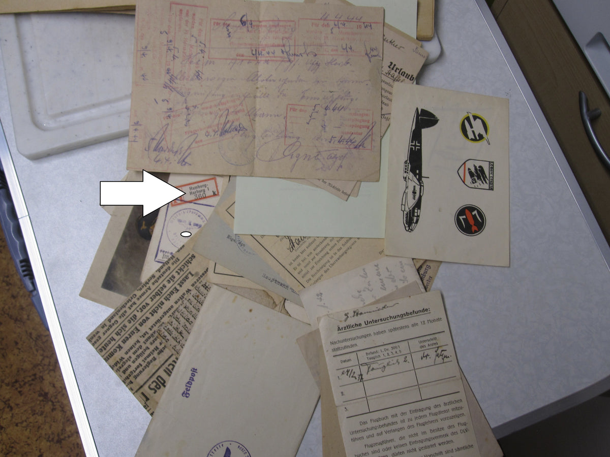 Flugbuch Verleihungsurkunden Besitzzeugnisse Dokumente für Kampfflieger KG53 LEGION CONDOR
