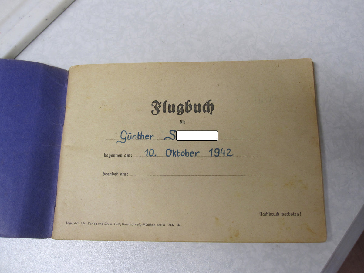 Flugbuch Verleihungsurkunden Besitzzeugnisse Dokumente für Kampfflieger KG53 LEGION CONDOR