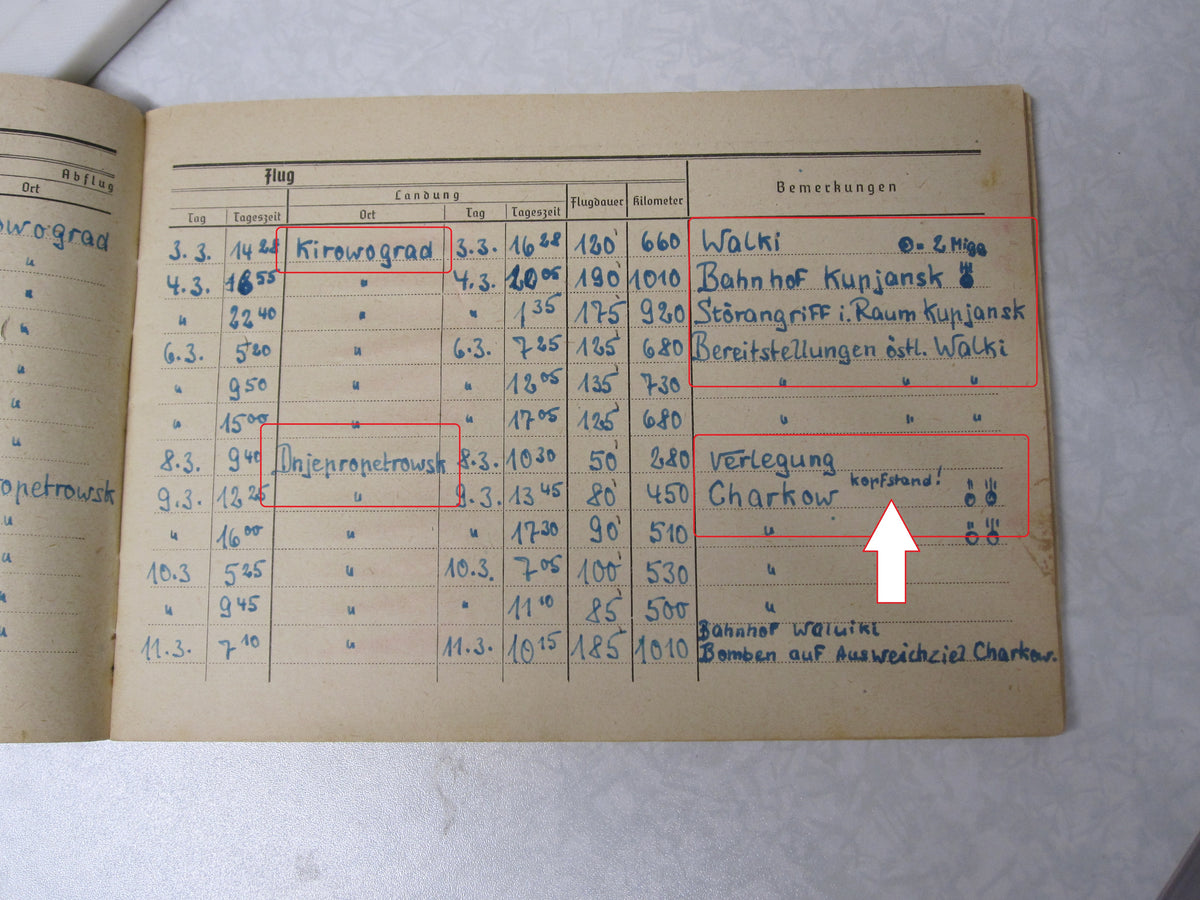 Flugbuch Verleihungsurkunden Besitzzeugnisse Dokumente für Kampfflieger KG53 LEGION CONDOR