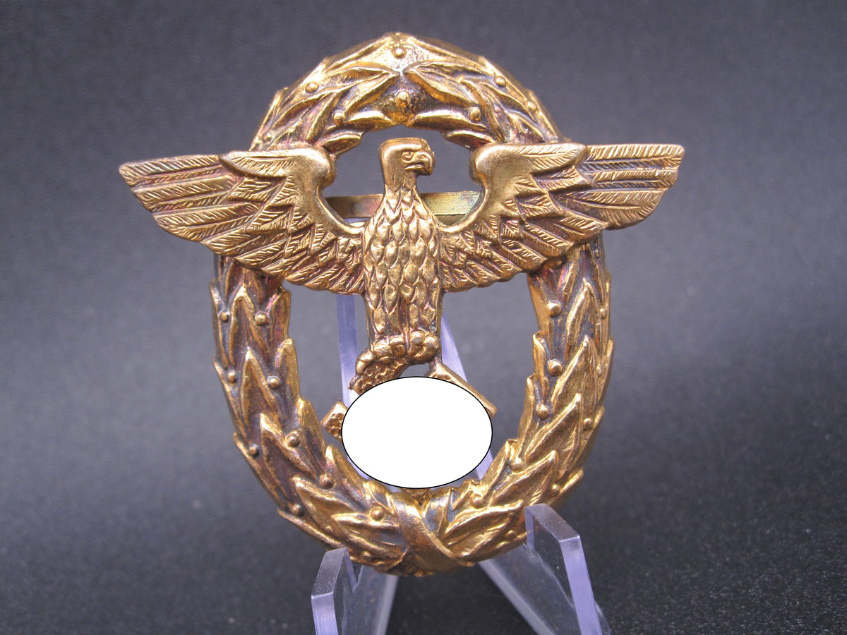 H.W.  -   -  Wasserschutzpolizei Mützenabzeichen 1.Form Mint Condition