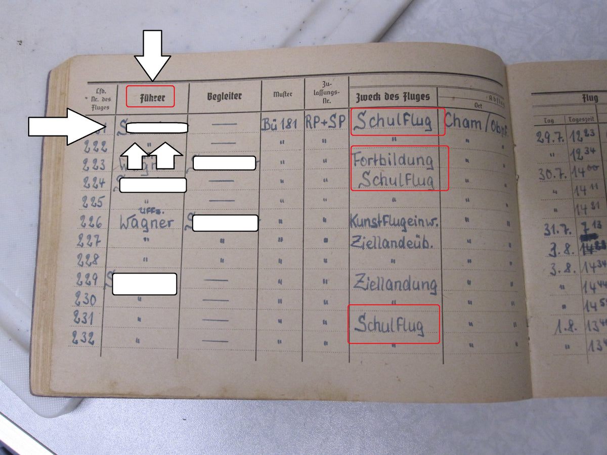 Flugbuch Verleihungsurkunden Besitzzeugnisse Dokumente für Kampfflieger KG53 LEGION CONDOR