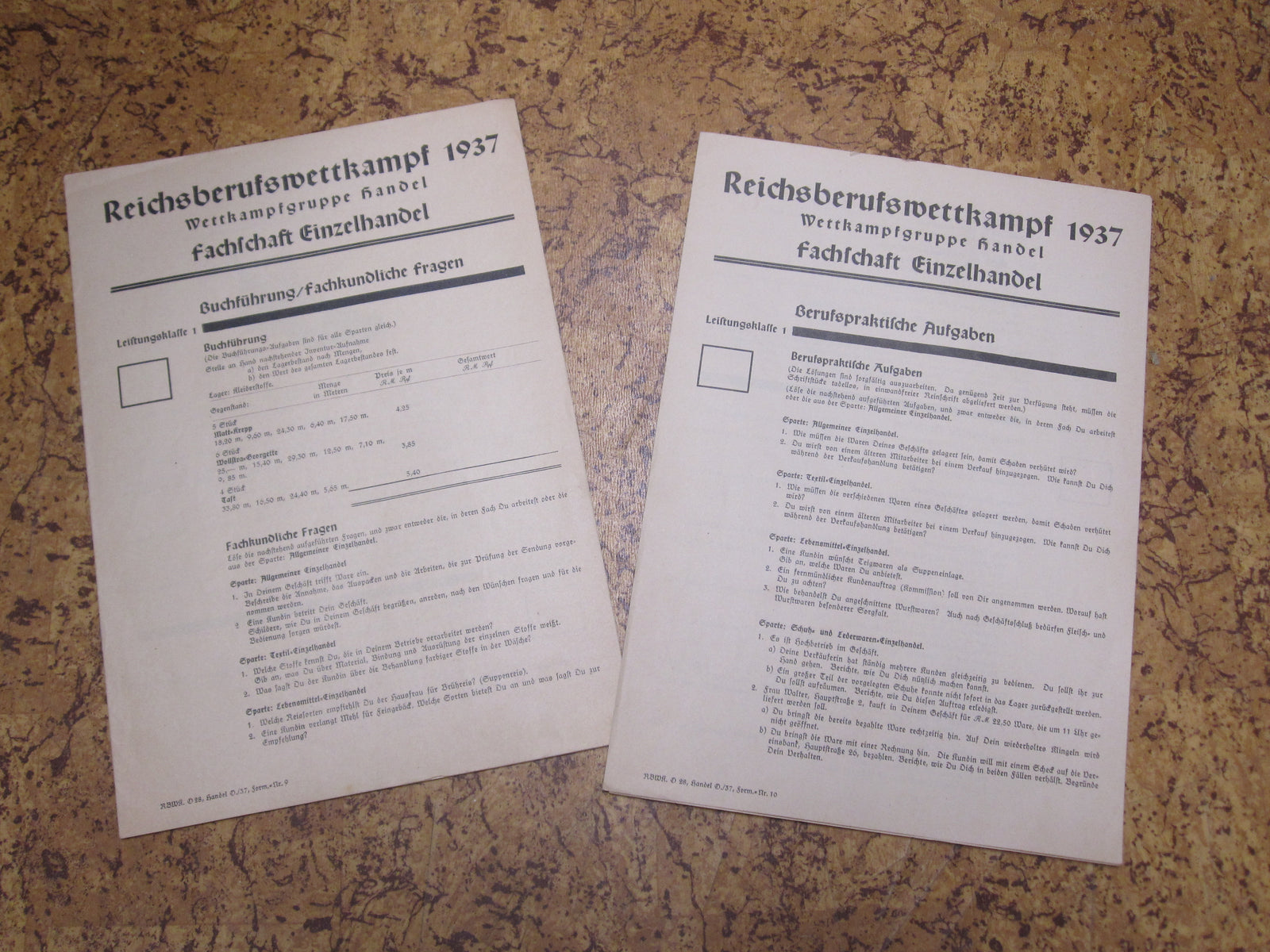 Reichsberufswettkampf 1937 Hitlerjugend BLANKO