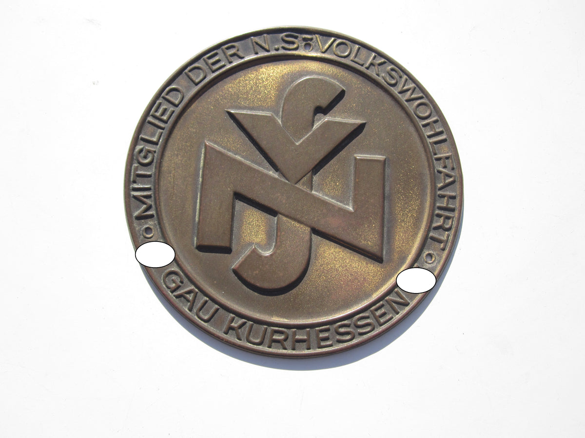 Türschild Nationalsozialistische Volkswohlfahrt (NSV) Kurhessen