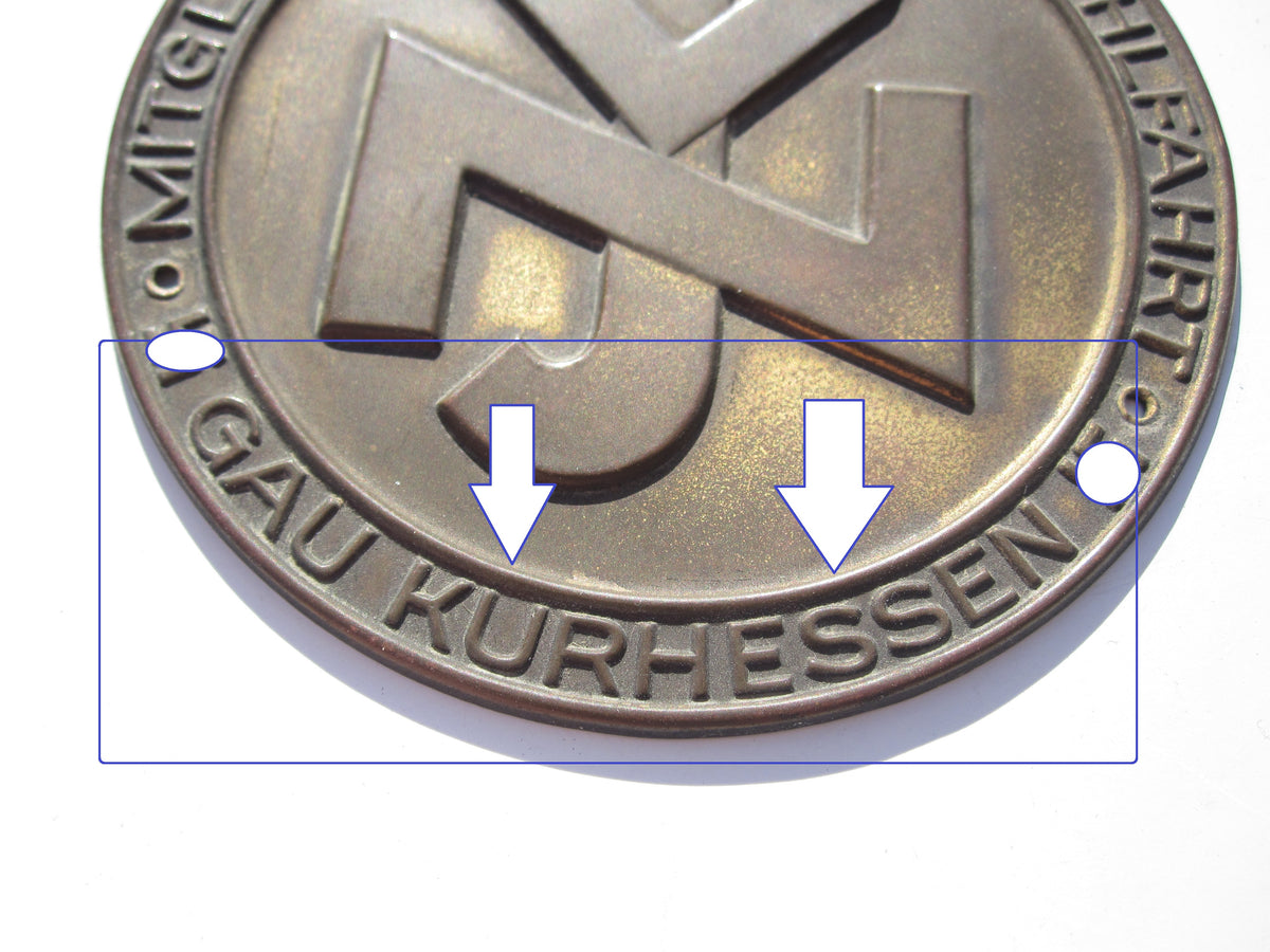 Türschild Nationalsozialistische Volkswohlfahrt (NSV) Kurhessen