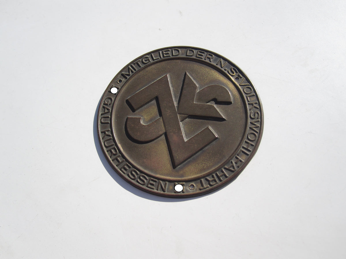 Türschild Nationalsozialistische Volkswohlfahrt (NSV) Kurhessen