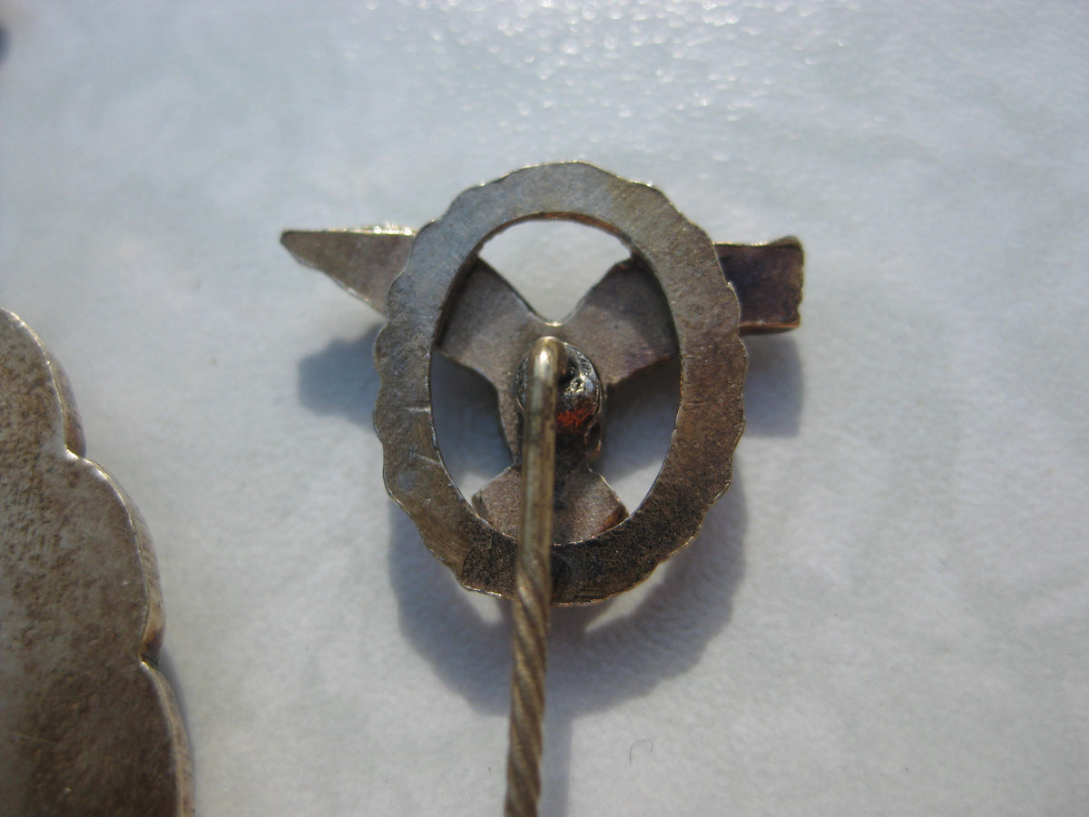 H.W. Set von Flugzeugführerabzeichen in Gold mit Brillanten -Sammleranfertigung-