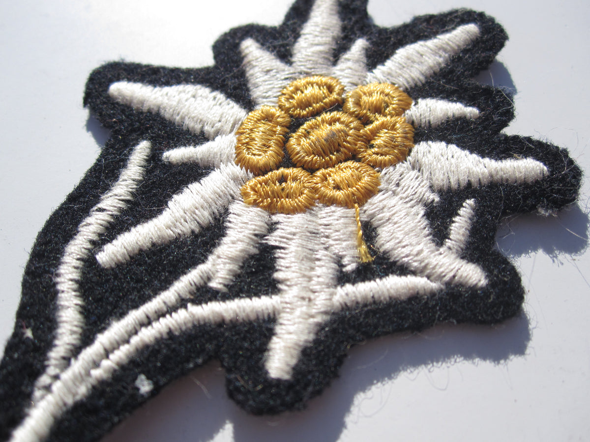 ORIGINALES  SS - Edelweiss für die Bergmütze SS-Gebirgsjäger Effekten der Schutzstaffel